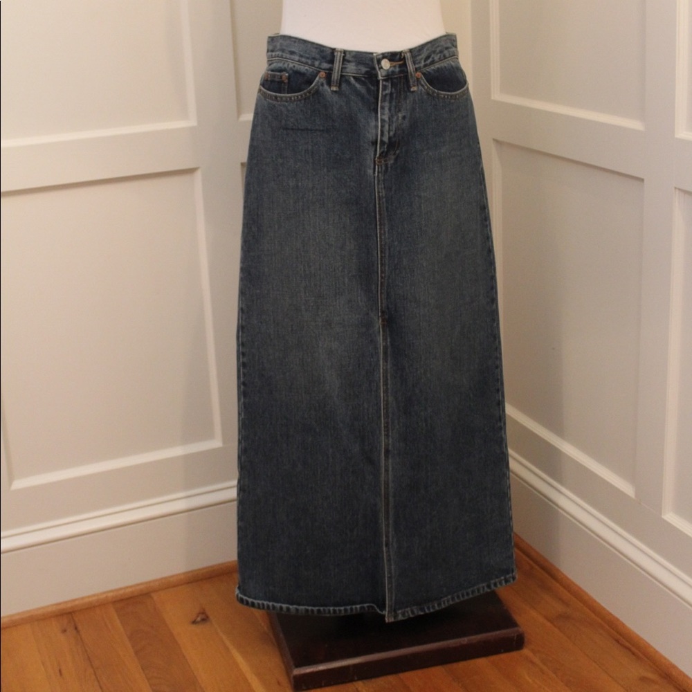 Gap Jean Maxi Denim Skirt